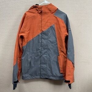 Ride Snowboard Gray/Orange FullZip Georgetown Shell Sky/Snow Jacket Men XS China